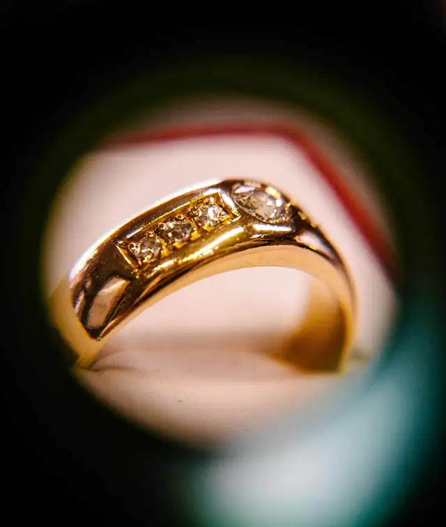 Close-up of a ring